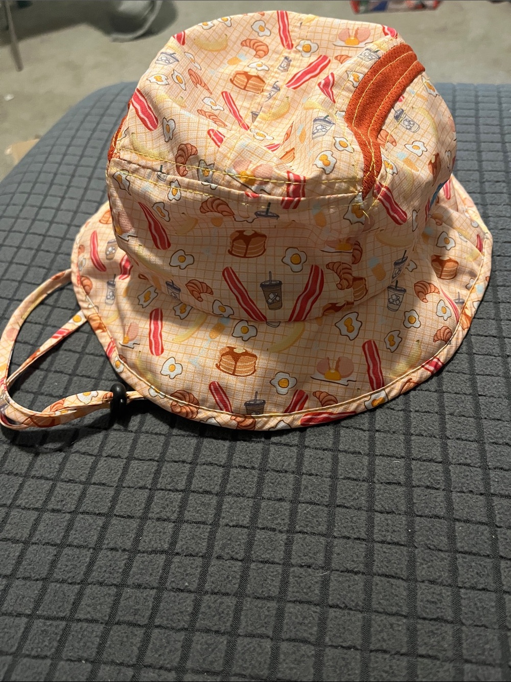 Unisex Sprints Breakfast-Print Bucket Hat with Chin Strap